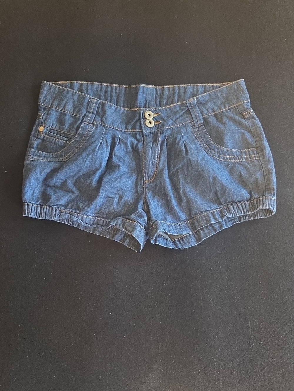 Highway Jeans Dark Blue Denim Shortie Shorts